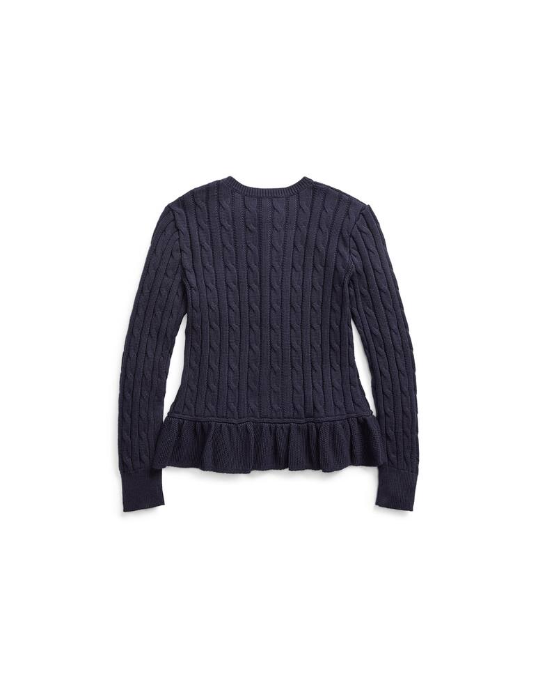 rinascente Polo Ralph Lauren Cardigan a peplo in cotone a trecce
