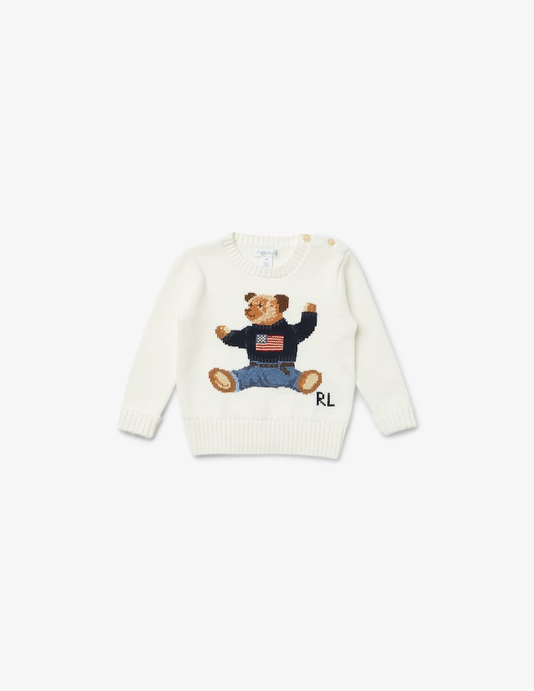 Polo Ralph Lauren Maglia Sitting Bear in cotone - immagine 1 Polo Ralph Lauren Maglia Sitting Bear in cotone - immagine 1