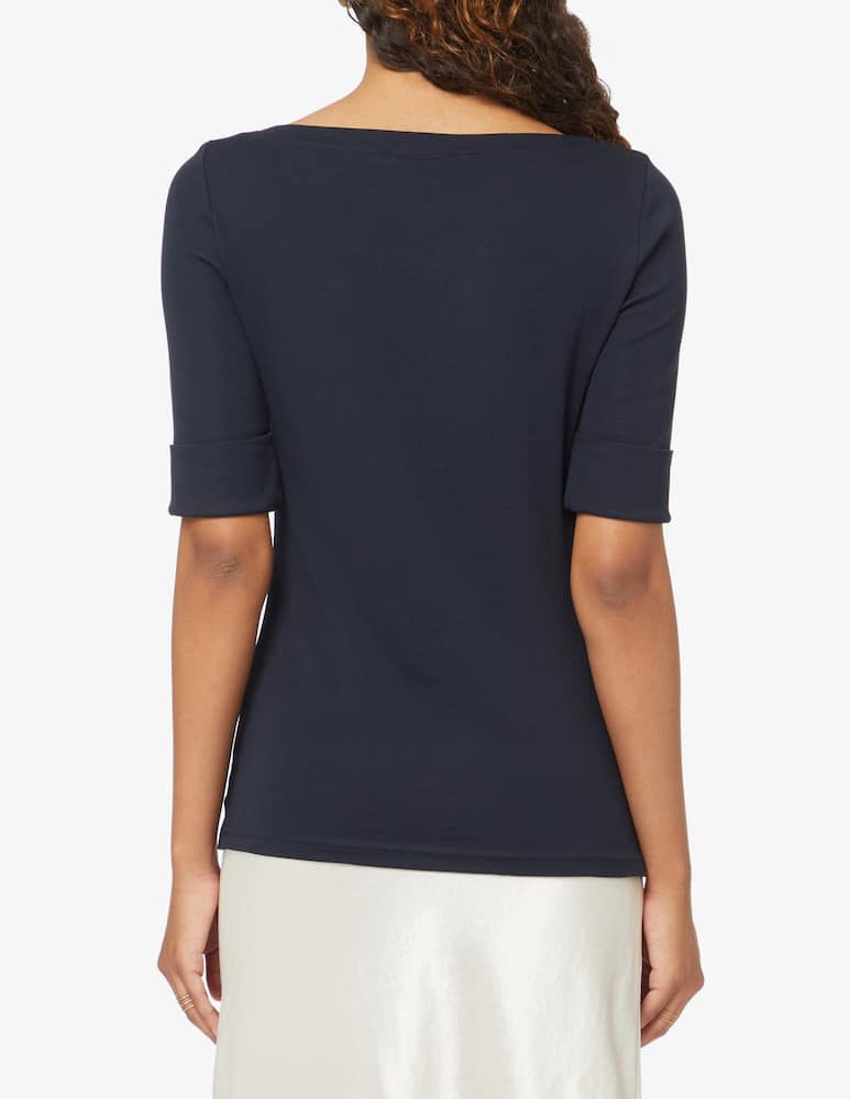 rinascente Lauren Ralph Lauren Judy cotton boatneck top