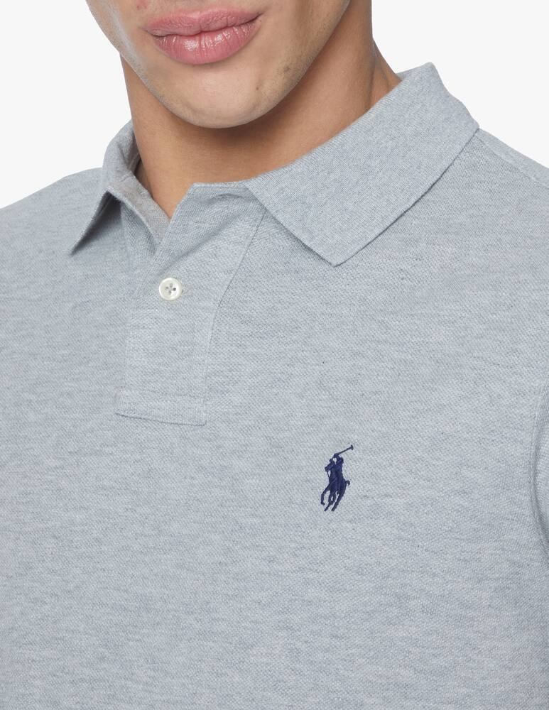 rinascente Polo Ralph Lauren Basic mesh custom fit poloshirt - grey