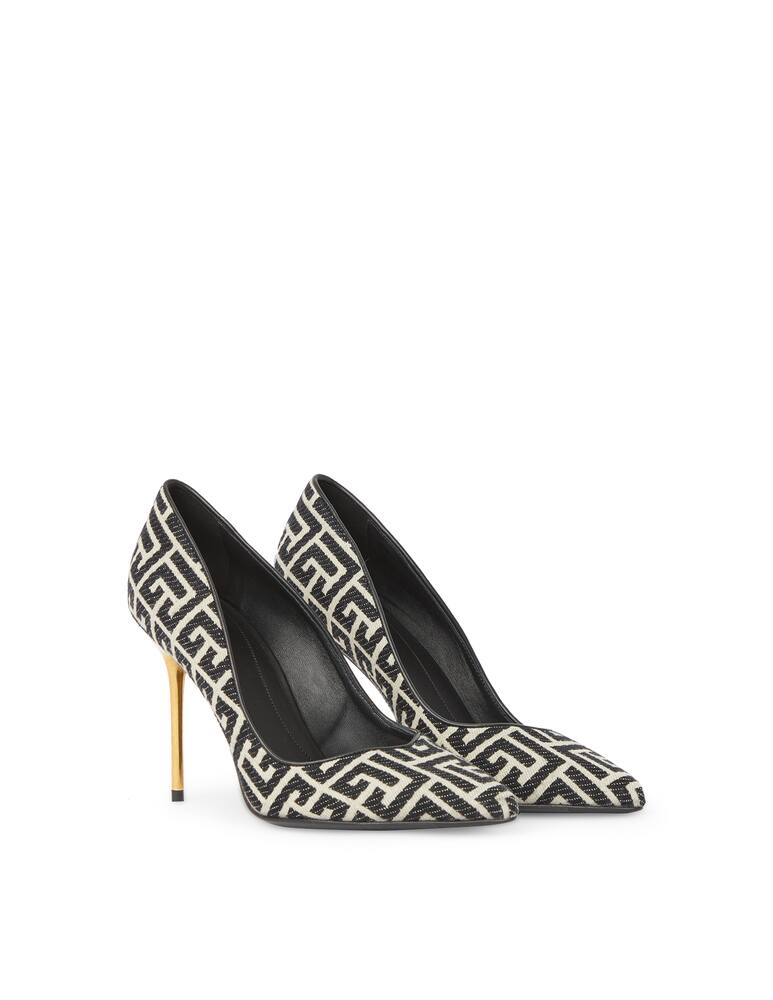 rinascente Balmain Ruby monogram jacquard pumps