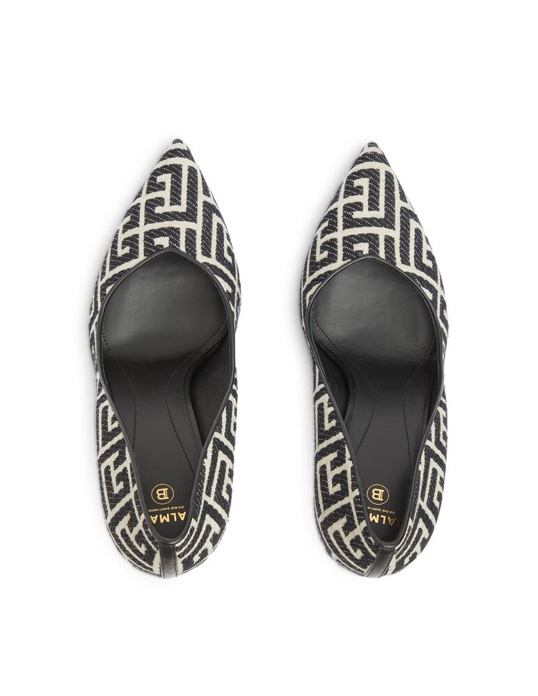 rinascente Balmain Ruby monogram jacquard pumps