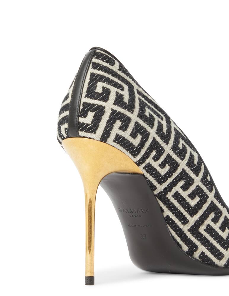 rinascente Balmain Ruby monogram jacquard pumps
