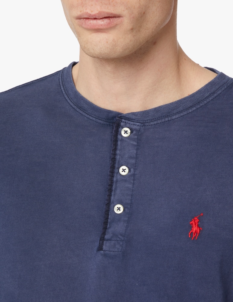Polo Ralph Lauren Maglietta manica lunga serafino - blu - immagine 4 Polo Ralph Lauren Maglietta manica lunga serafino - blu - immagine 4