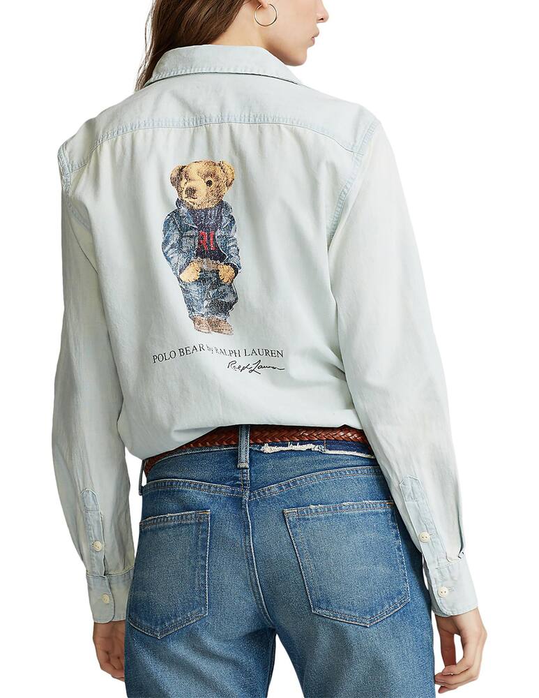 rinascente Polo Ralph Lauren Long sleeve cotton shirt - Light blue