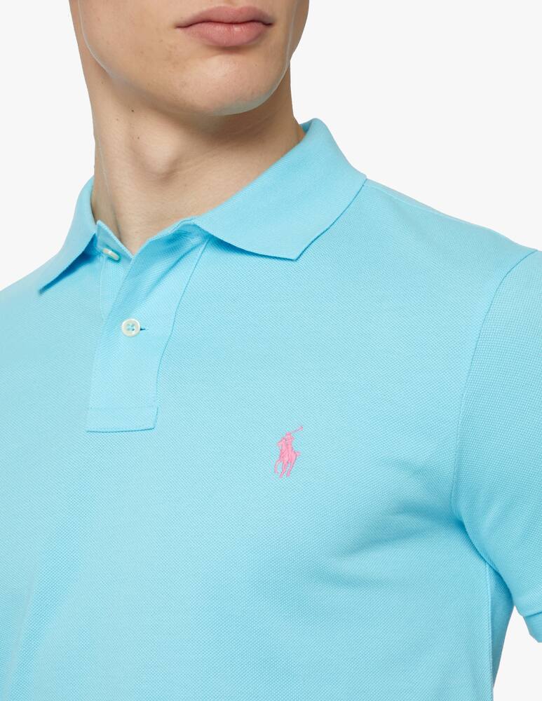 Polo Ralph Lauren Polo basica slim fit - azzurro - immagine 4 Polo Ralph Lauren Polo basica slim fit - azzurro - immagine 4