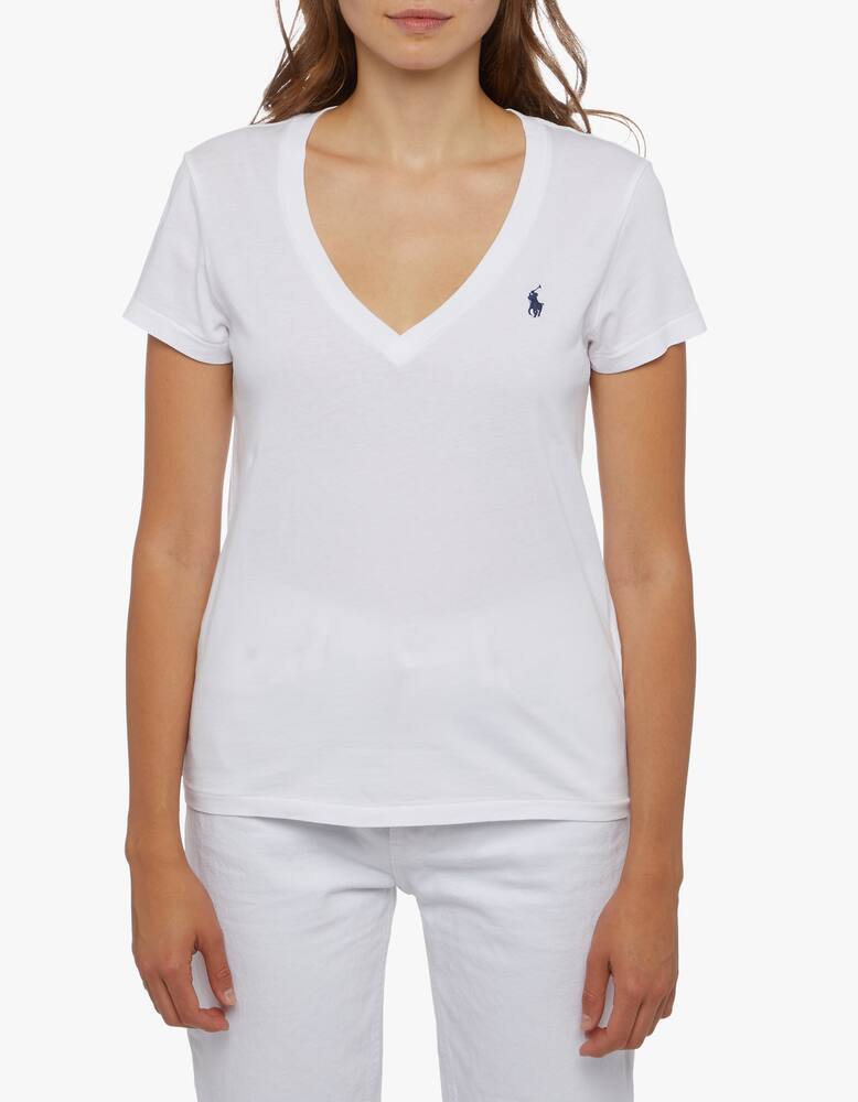 rinascente Polo Ralph Lauren T-shirt in cotone con scollo a v
