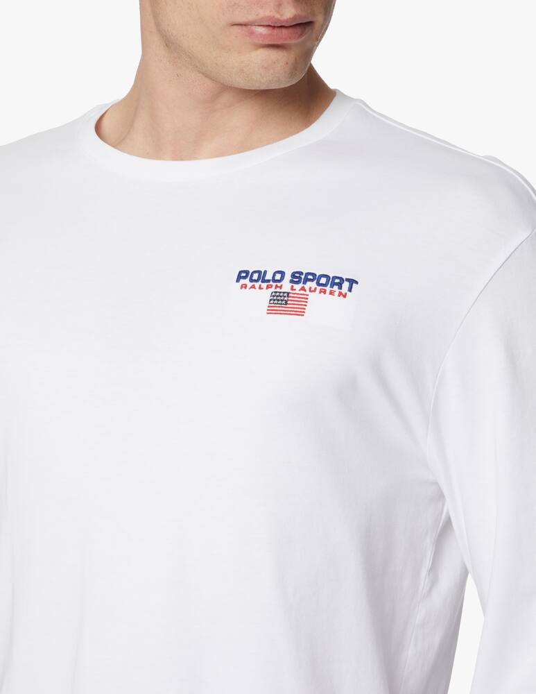 rinascente Polo Ralph Lauren Long sleeve t-shirt polo sport - white