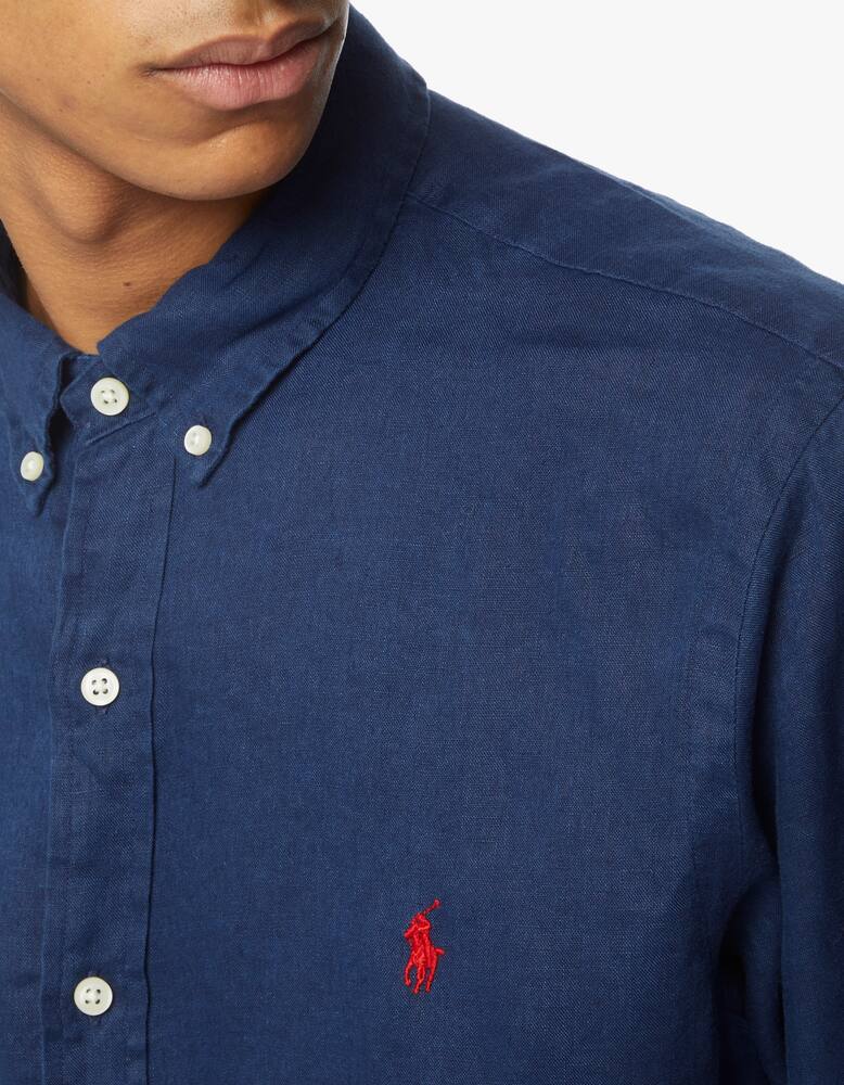rinascente Polo Ralph Lauren Botton down linen slim shirt