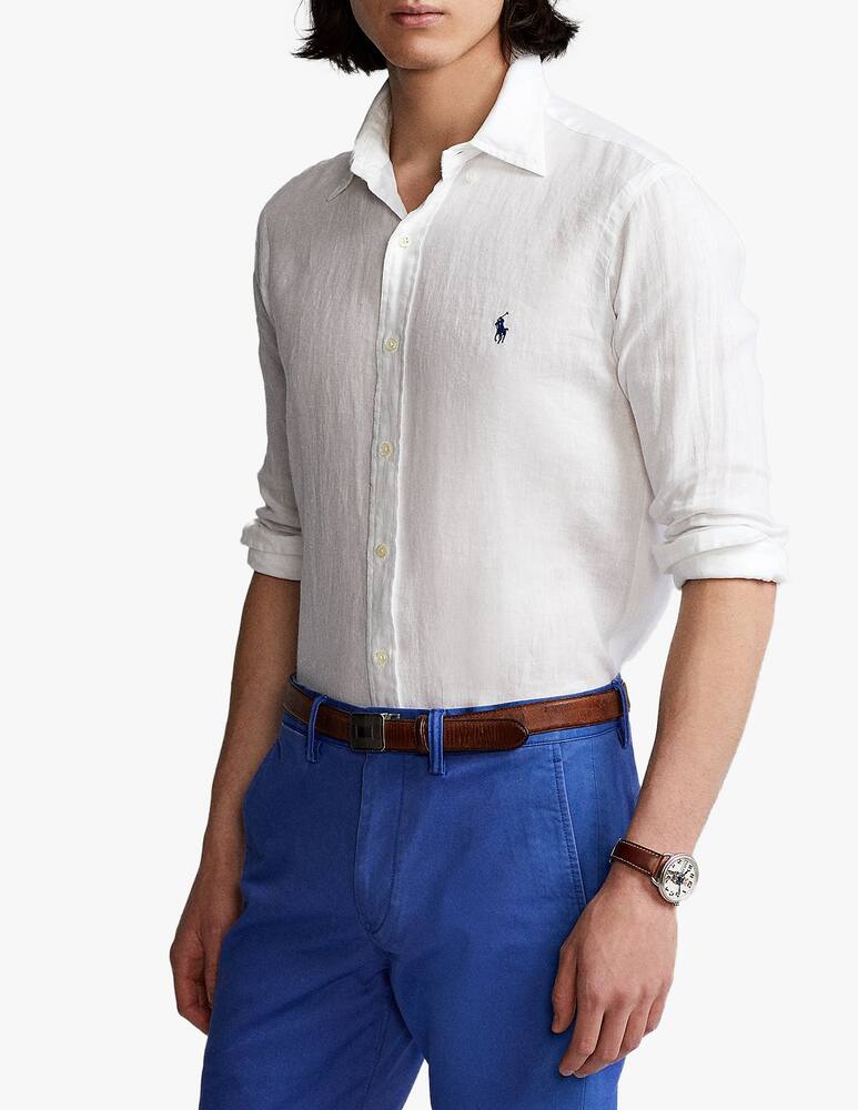 Polo Ralph Lauren Camicia botton down slim fit in lino - bianco - immagine 1 Polo Ralph Lauren Camicia botton down slim fit in lino - bianco - immagine 1