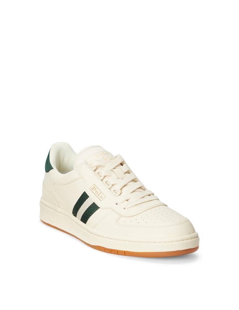 rinascente Polo Ralph Lauren Sneakers polo court retro ecru green
