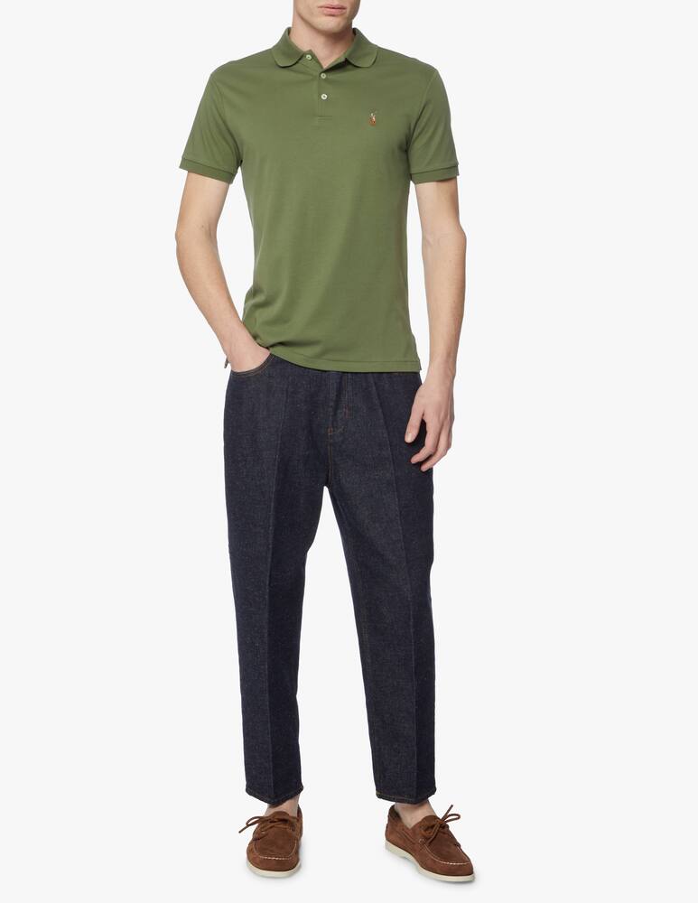 rinascente Polo Ralph Lauren Pima custom fit poloshirt - olive