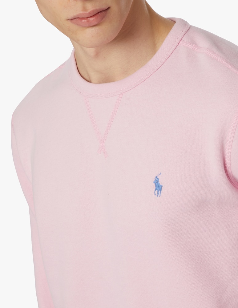 rinascente Polo Ralph Lauren Rl fleece crewneck sweatshirt - pink
