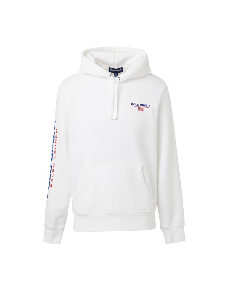 rinascente Polo Ralph Lauren Felpa con cappuccio canguro scritta manica - bianco