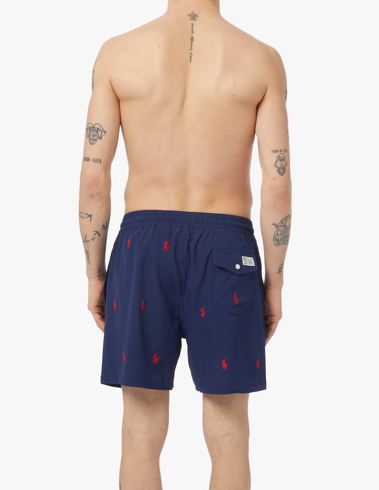 rinascente Polo Ralph Lauren Allover traveler swimshort - blue