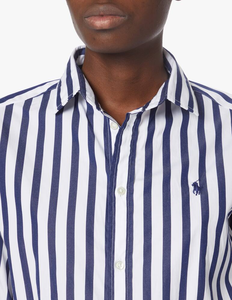 rinascente Polo Ralph Lauren Striped cotton shirt dress - blue