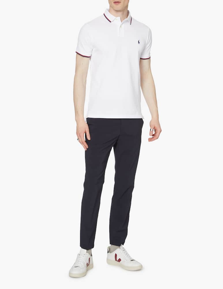 rinascente Polo Ralph Lauren Profile mesh custom fit poloshirt - white