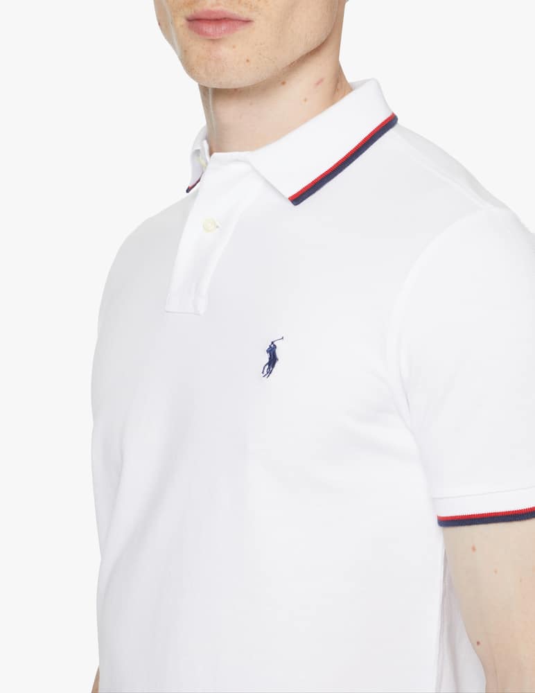 rinascente Polo Ralph Lauren Profile mesh custom fit poloshirt - white