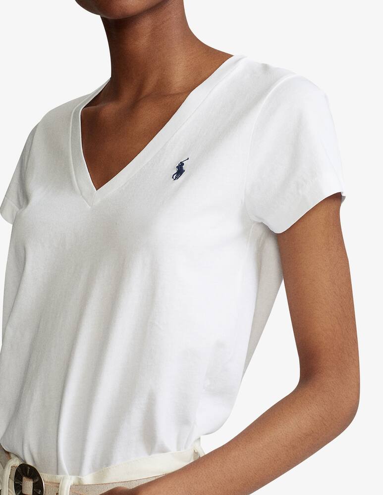 rinascente Polo Ralph Lauren T-shirt manica corta scollo a V - Bianco