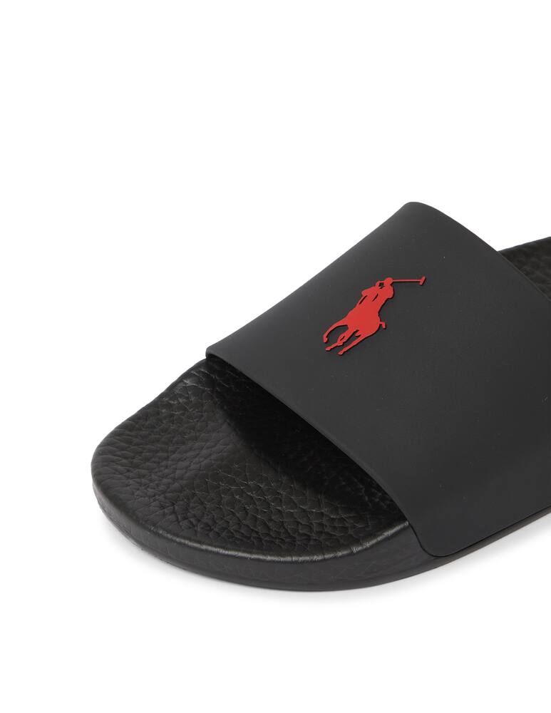 rinascente Polo Ralph Lauren Ciabatte slide in gomma - nero