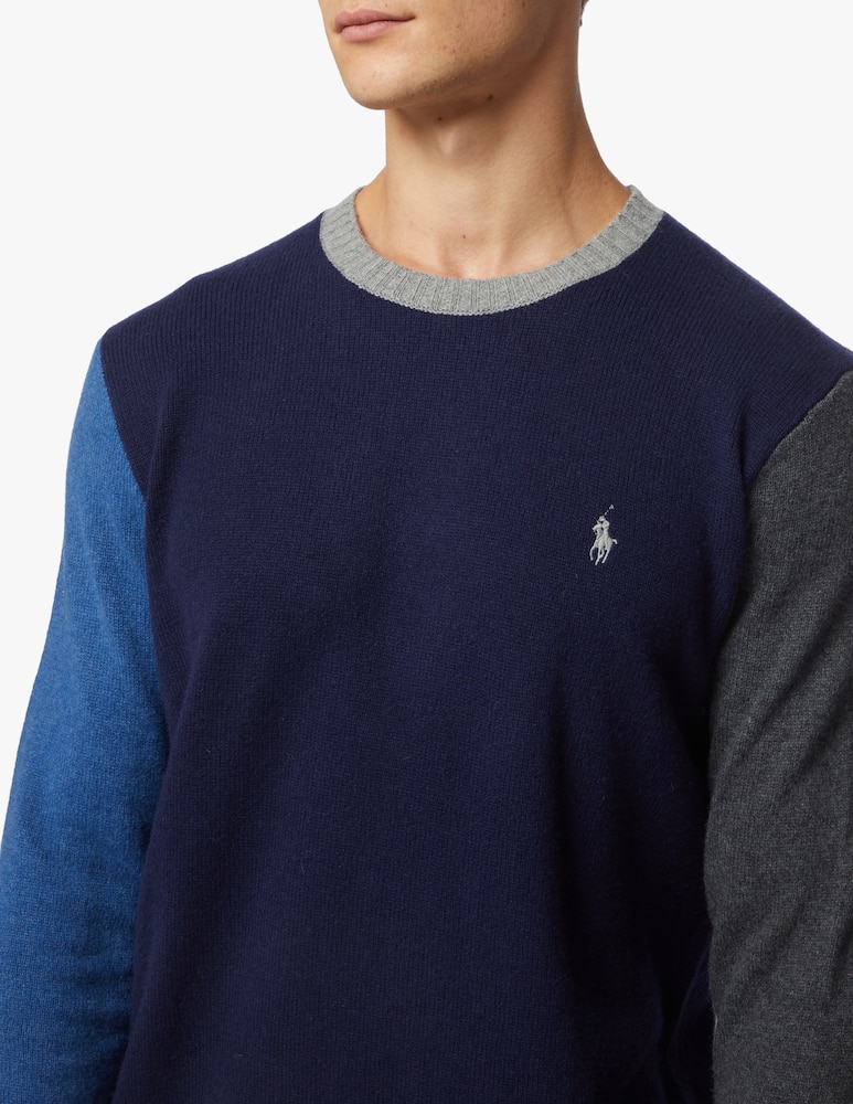 rinascente Polo Ralph Lauren Color block wool cashmere sweater