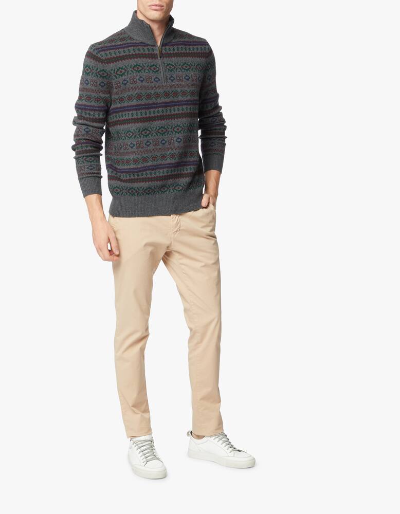 rinascente Polo Ralph Lauren Wool cashmere fairisle half zip sweater