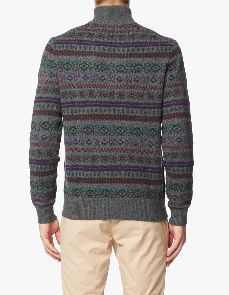 rinascente Polo Ralph Lauren Wool cashmere fairisle half zip sweater