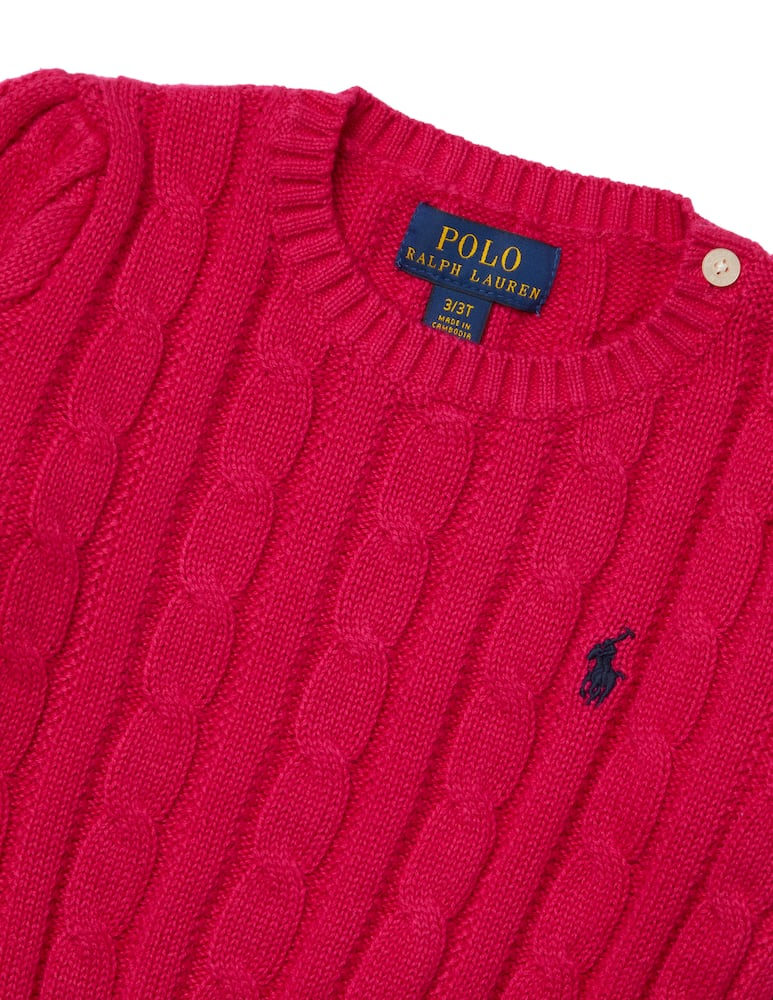 rinascente Polo Ralph Lauren Maglia in cotone a trecce - Rosa