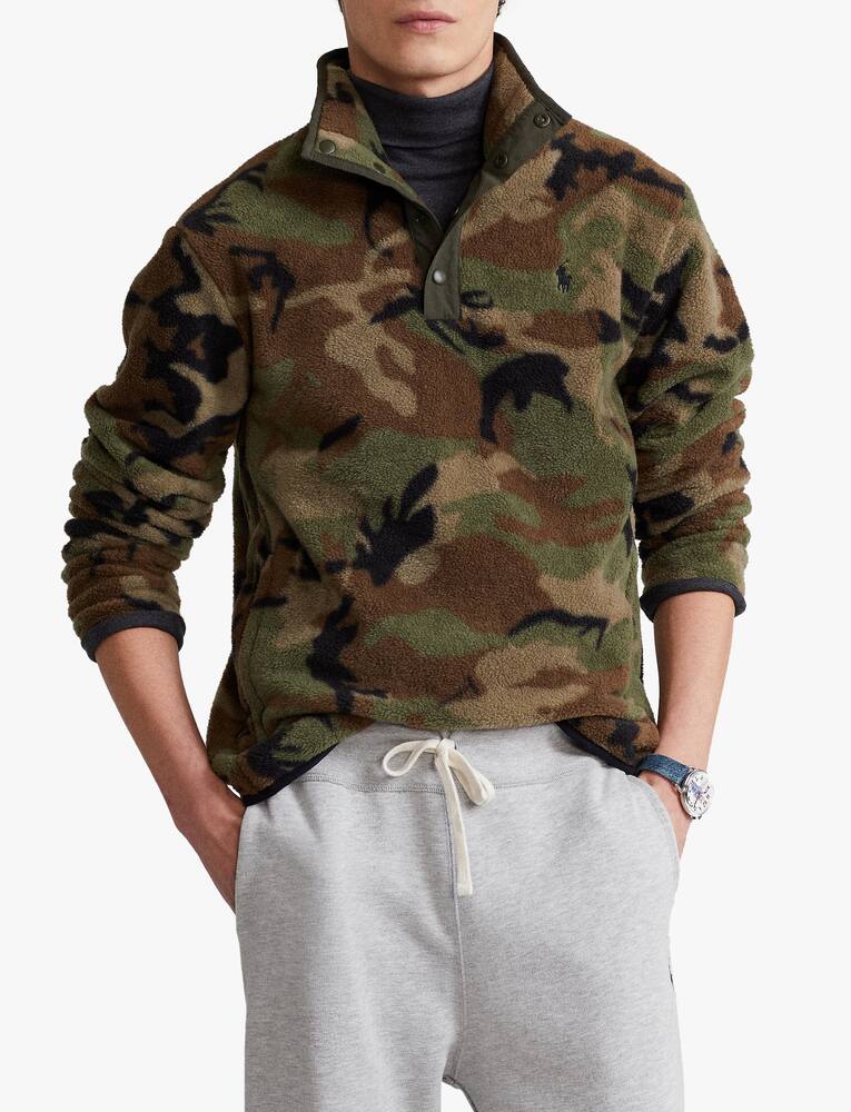 rinascente Polo Ralph Lauren Camo botton fleece sweatshirt