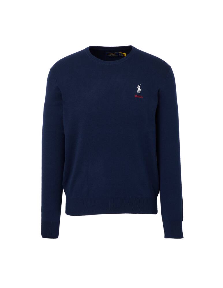 rinascente Polo Ralph Lauren Double logo roundneck sweater - blue