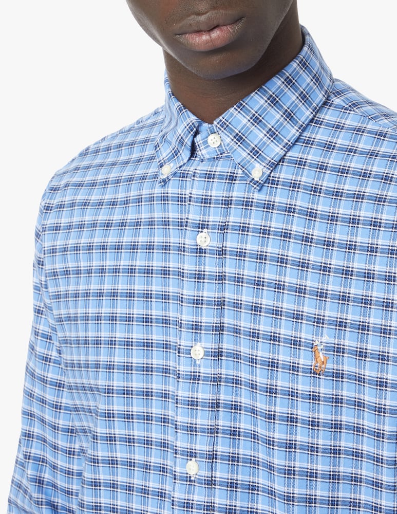 Polo Ralph Lauren Oxford checked shirt - blue - picture 4 Polo Ralph Lauren Oxford checked shirt - blue - picture 4