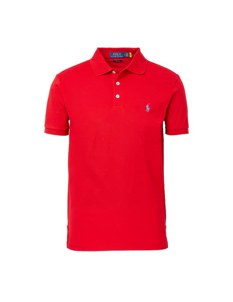 rinascente Polo Ralph Lauren Stretch slim fit poloshirt - red