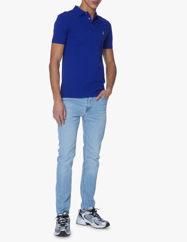 rinascente Polo Ralph Lauren Polo manica corta slim fit stretch mesh - blu