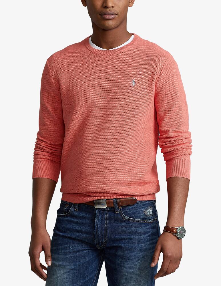 rinascente Polo Ralph Lauren Maglione girocollo in cotone a nido - rosso