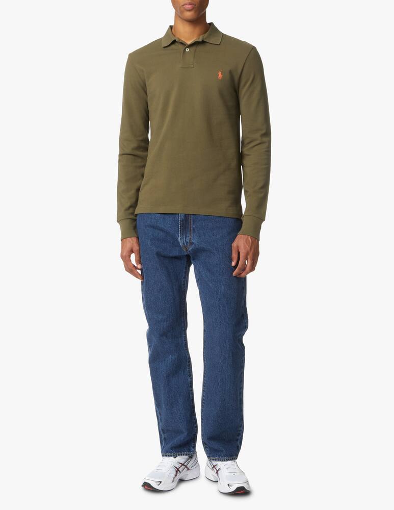 rinascente Polo Ralph Lauren Polo manica lunga slim fit stretch mesh - verde