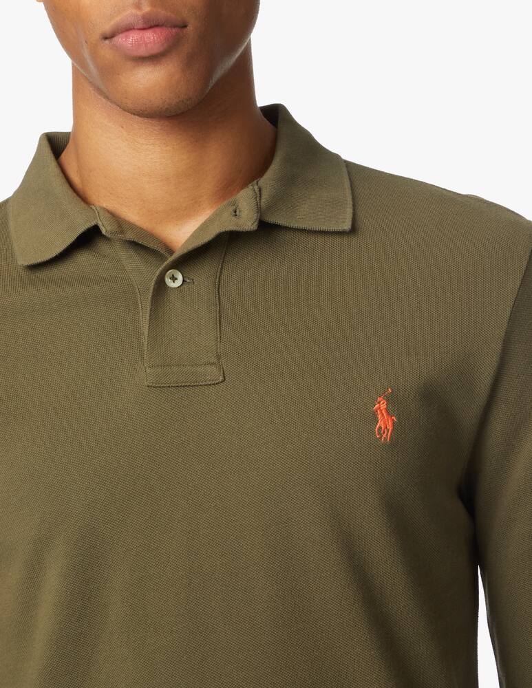 rinascente Polo Ralph Lauren Polo manica lunga slim fit stretch mesh - verde