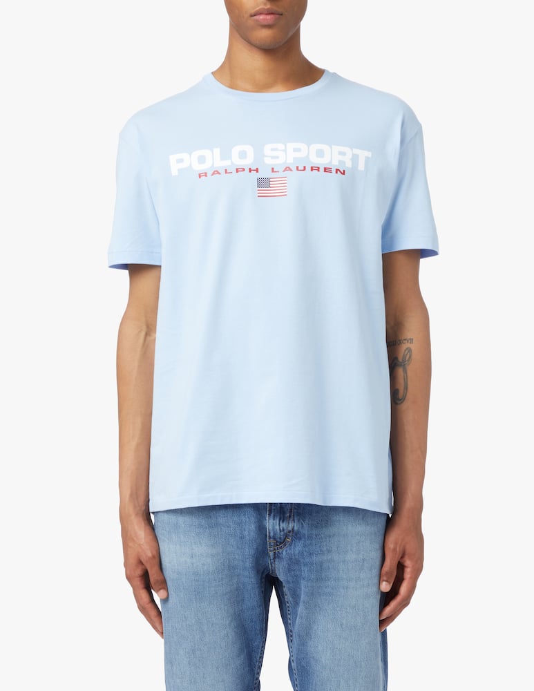 Polo Ralph Lauren Maglietta girocollo polo sport scritta - blu - immagine 1 Polo Ralph Lauren Maglietta girocollo polo sport scritta - blu - immagine 1