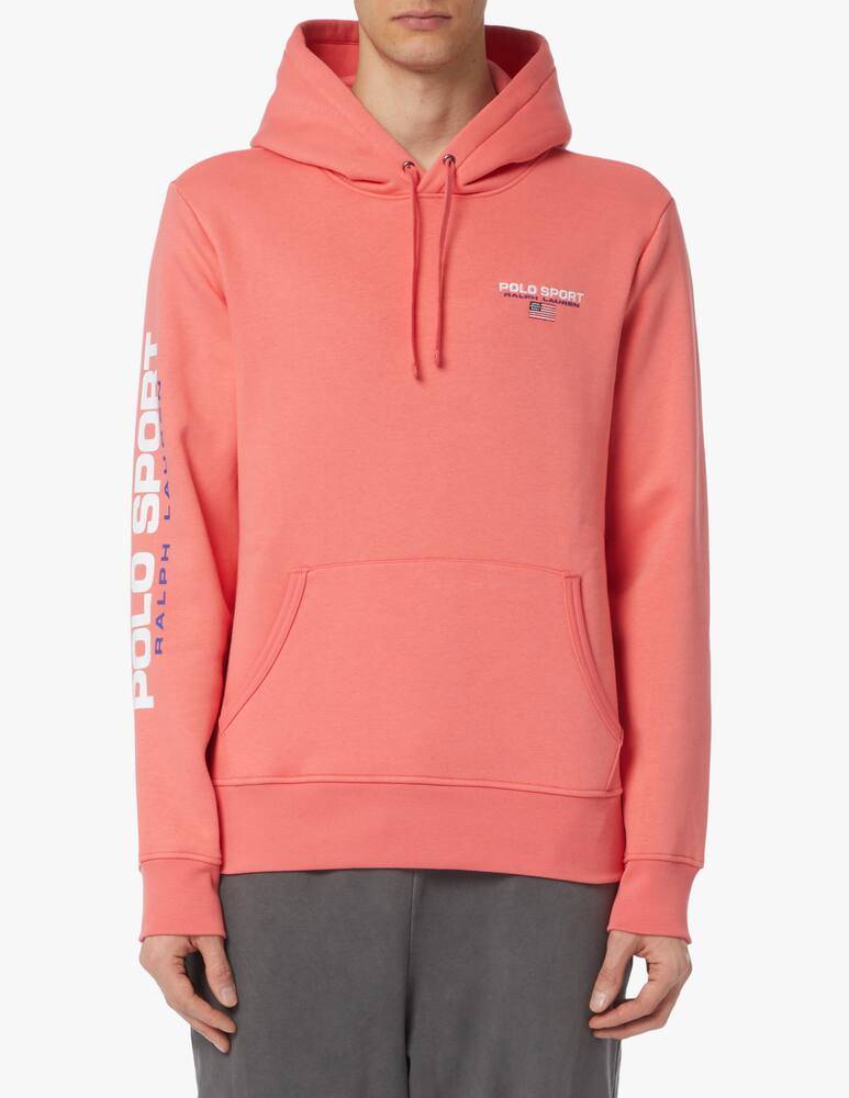 rinascente Polo Ralph Lauren Lettering sleeve hoodie - red