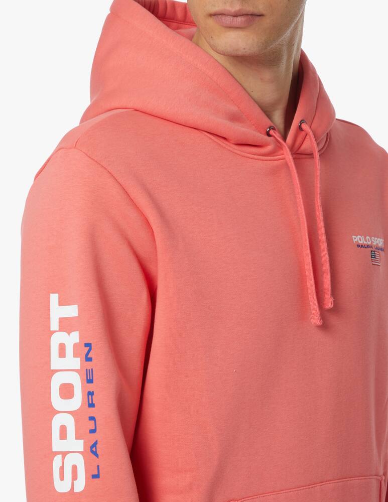 rinascente Polo Ralph Lauren Lettering sleeve hoodie - red