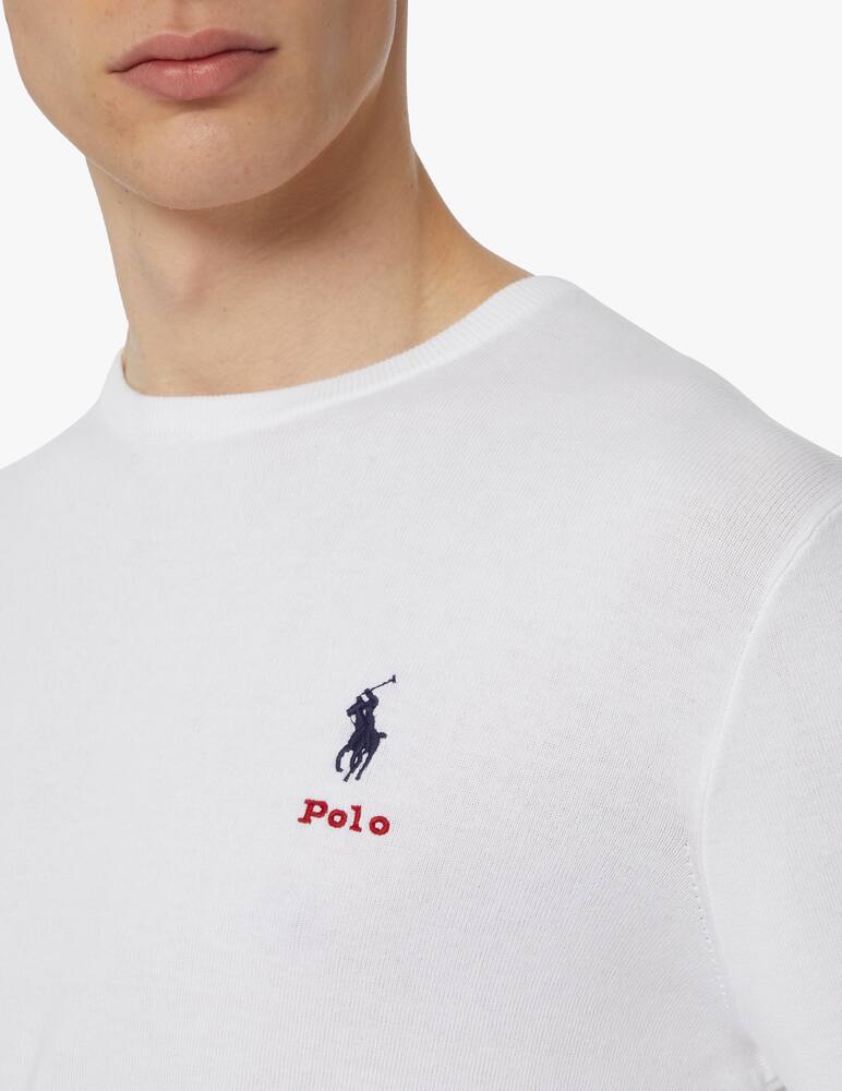rinascente Polo Ralph Lauren Maglione girocollo doppio logo - bianco