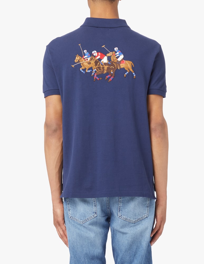 rinascente Polo Ralph Lauren Polo basic mesh stampa pony - blu