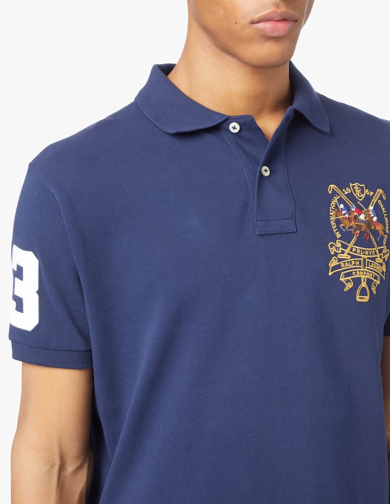 rinascente Polo Ralph Lauren Polo basic mesh stampa pony - blu