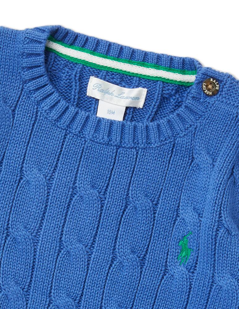rinascente Polo Ralph Lauren Maglione girocollo in cotone cable - blu