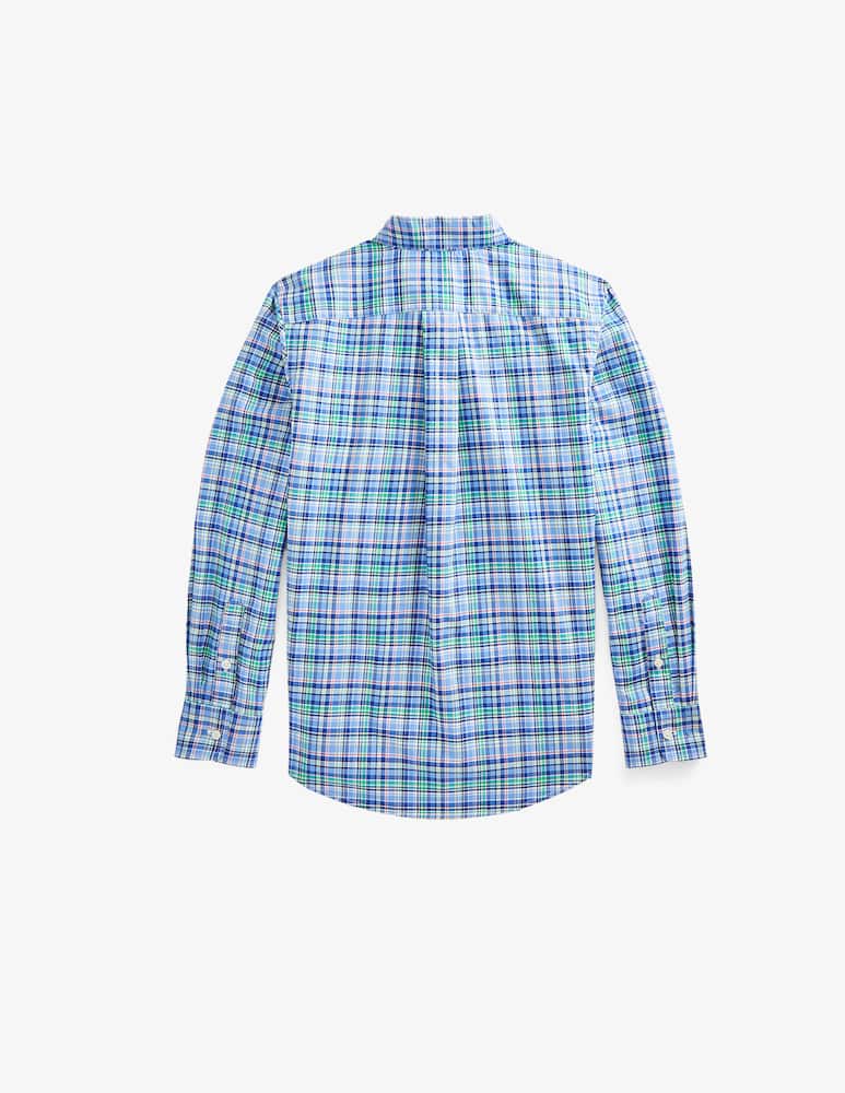 rinascente Polo Ralph Lauren Camicia manica lunga post in cotone - blu