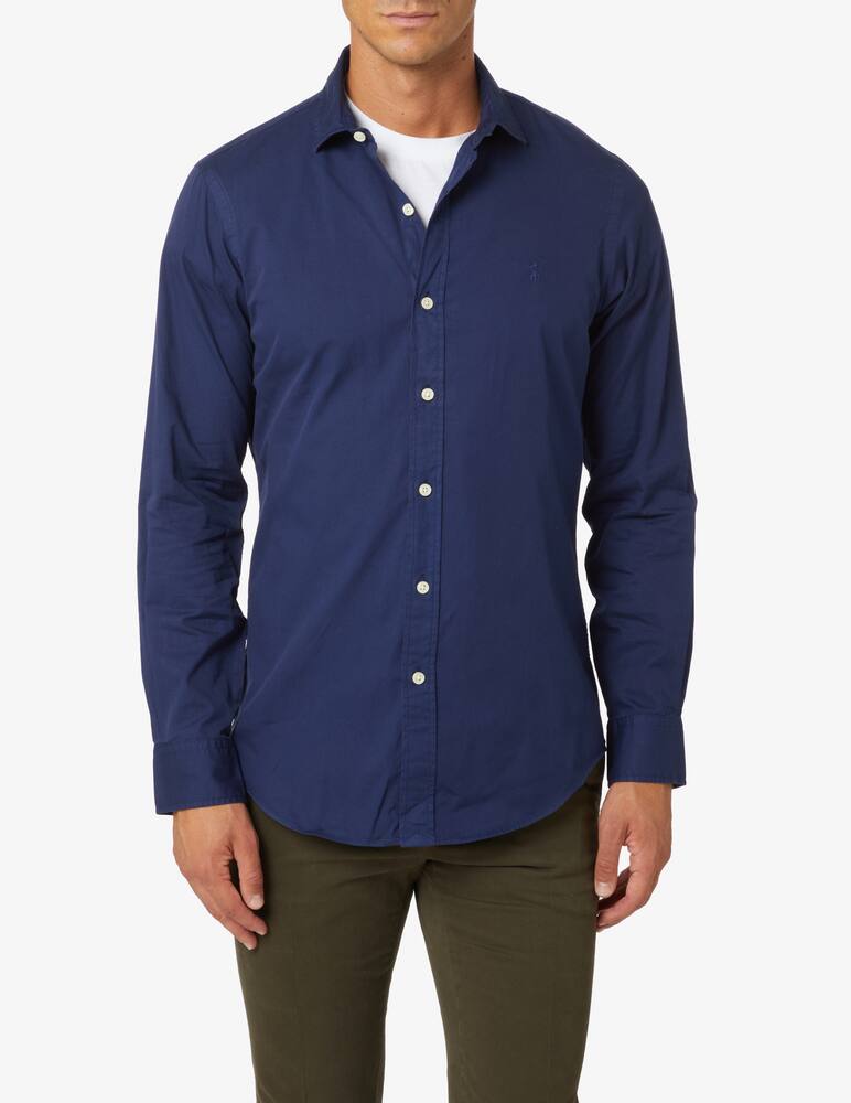 Polo Ralph Lauren Cust est in twill cotton shirt - Blue - picture 1 Polo Ralph Lauren Cust est in twill cotton shirt - Blue - picture 1