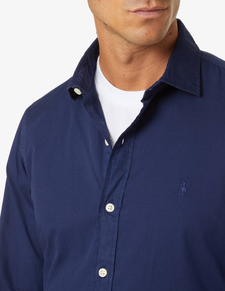 Polo Ralph Lauren Cust est in twill cotton shirt - Blue - picture 4 Polo Ralph Lauren Cust est in twill cotton shirt - Blue - picture 4