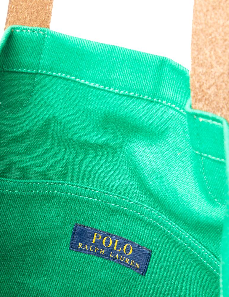 Polo Ralph Lauren Borsa tote in canvas bear - verde - immagine 4 Polo Ralph Lauren Borsa tote in canvas bear - verde - immagine 4