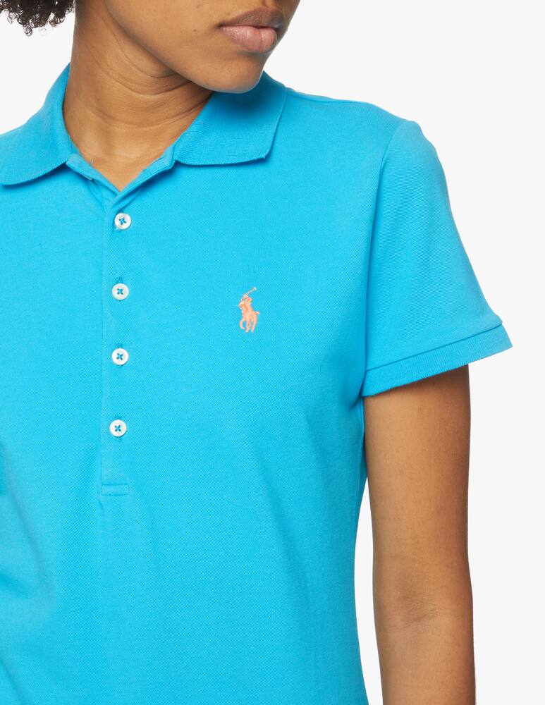 rinascente Polo Ralph Lauren Julie slim-fit short sleeve-polo shirt - blue