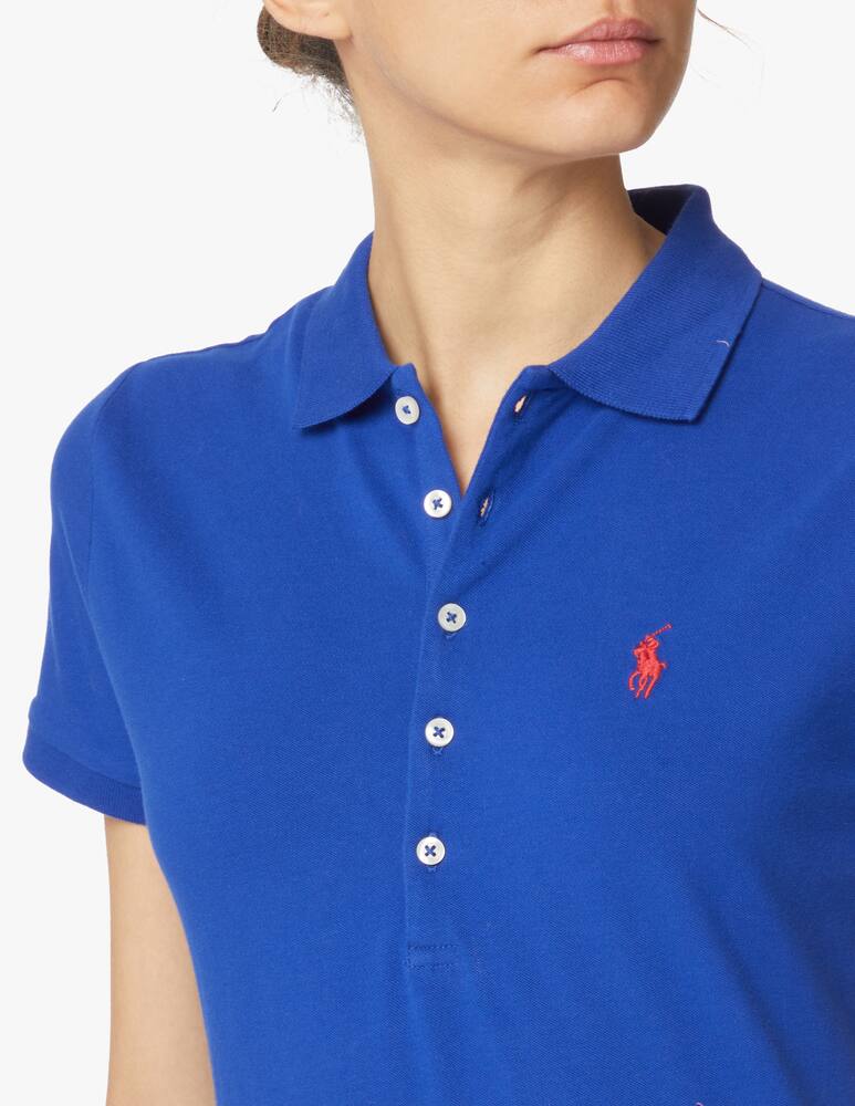 rinascente Polo Ralph Lauren Julie slim-fit short sleeve-polo shirt - blue