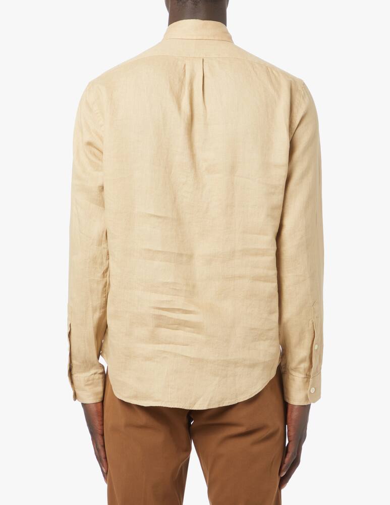 rinascente Polo Ralph Lauren Camicia botton down slim fit in lino - beige